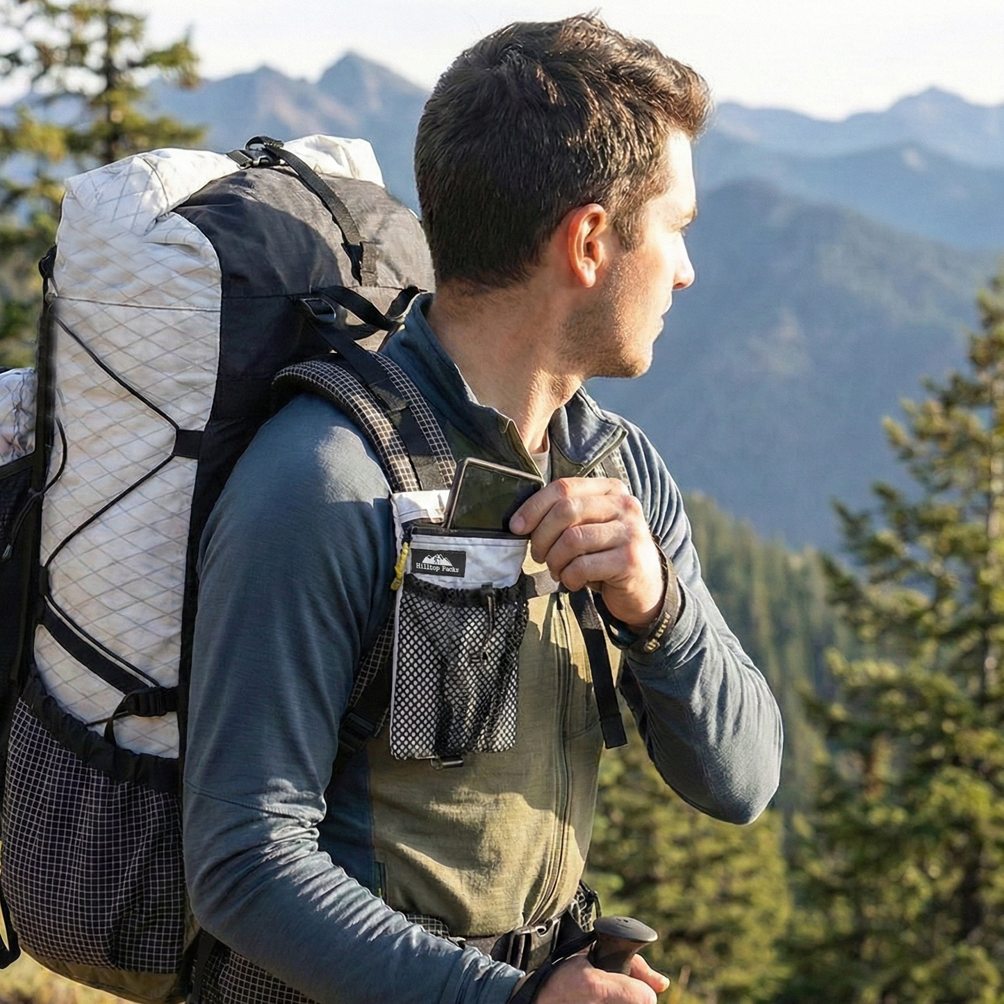 Cell Phone Shoulder Pouch (Shoulder Strap Mount with Zipper)