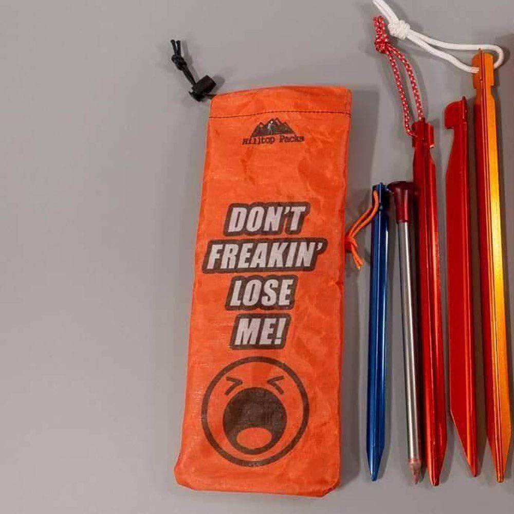 Ultralight Tent Stake Bag Funny Prints - Hilltop Packs LLC