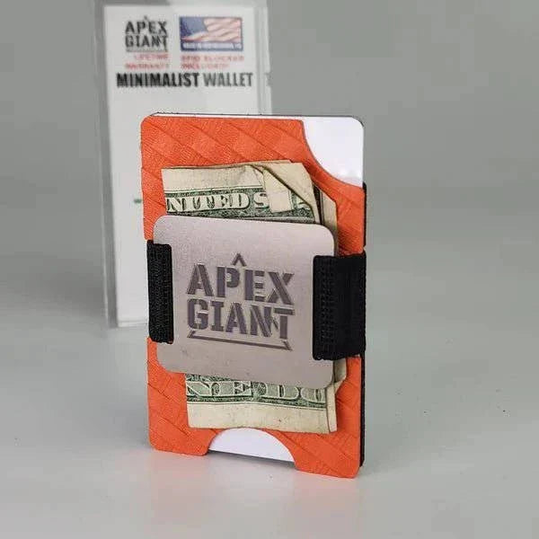 Wallet - Basket Weave Hunter Orange - APEX GIANT - Hilltop Packs LLC