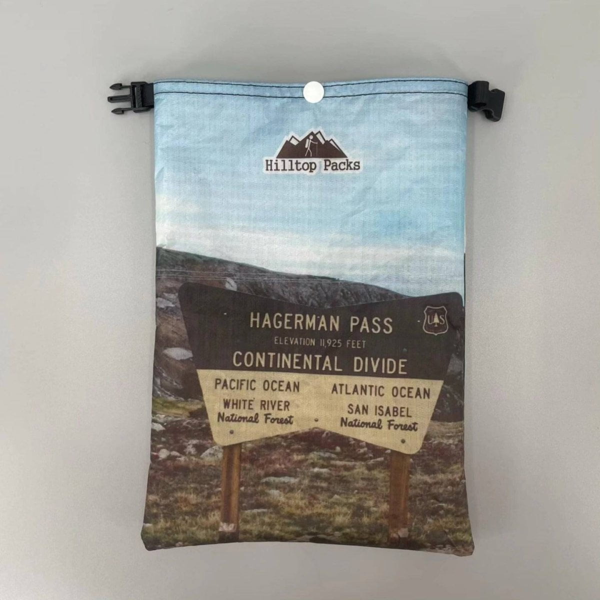 Custom Printed Dry Bag (D50T Ultralight Roll Top) - Hilltop Packs LLC