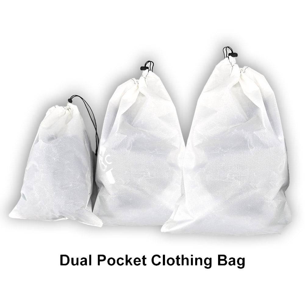 Dual Pocket Clothing Stuff Sack White - Hilltop Packs LLC