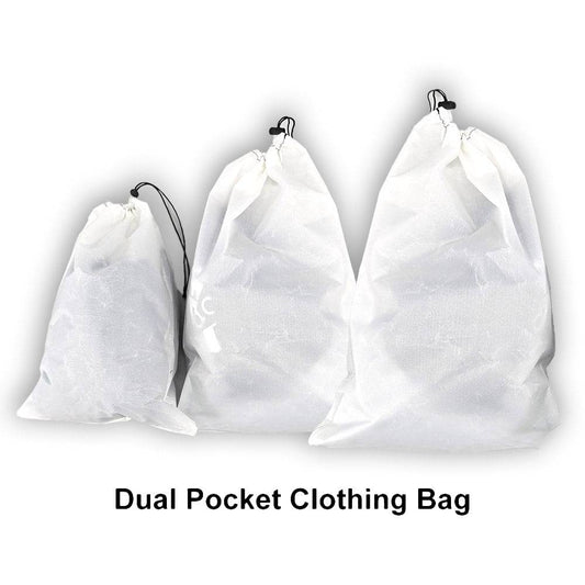 Dual Pocket Clothing Stuff Sack White - Hilltop Packs LLC
