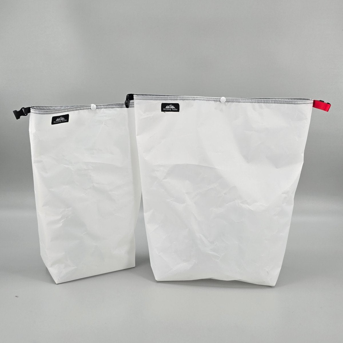 Food Bags White D50T fabric Roll Top - Hilltop Packs LLC