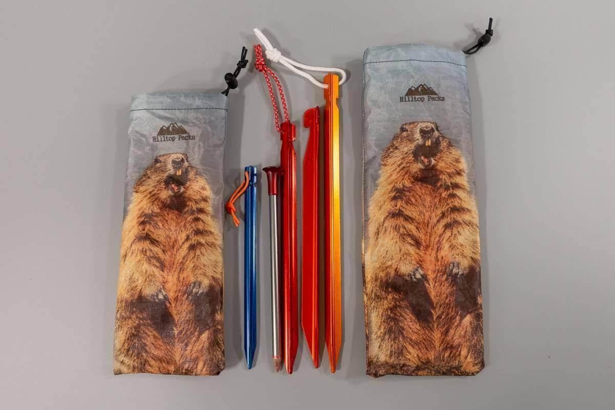 Tent Stake Stuff Sacks (Funny Prints) - Hilltop Packs LLC