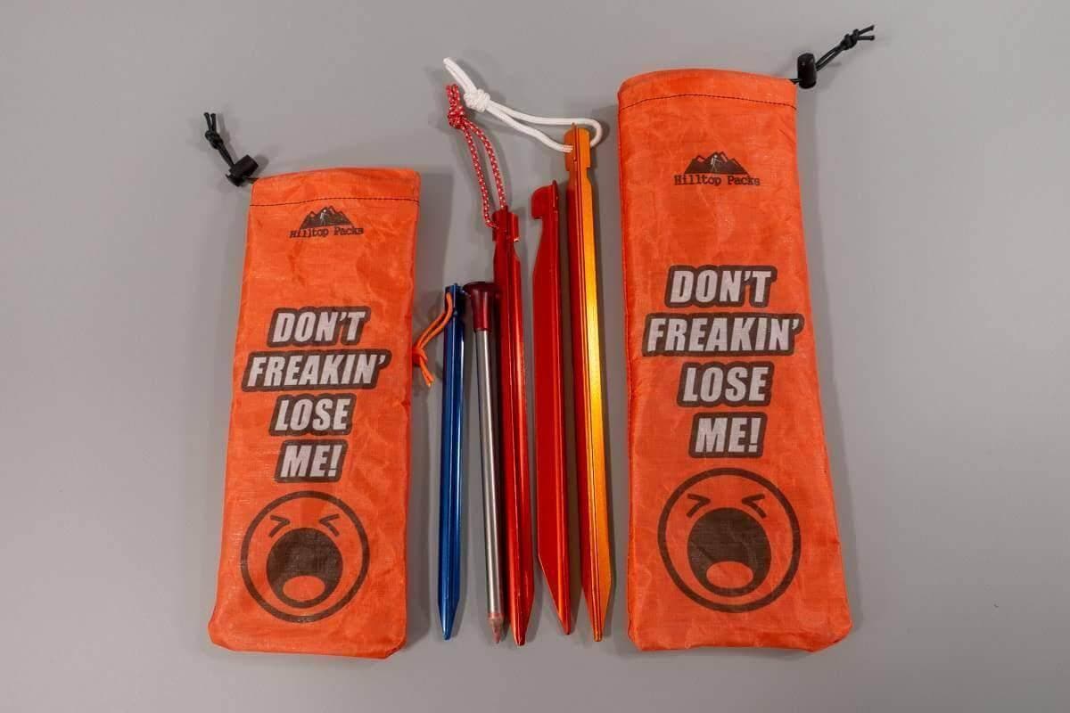 Tent Stake Stuff Sacks (Funny Prints) - Hilltop Packs LLC
