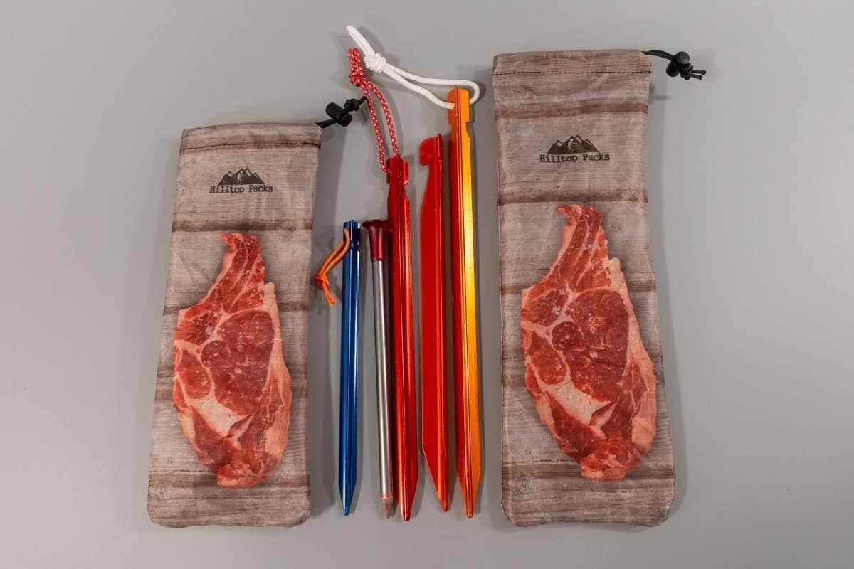 Tent Stake Stuff Sacks (Funny Prints) - Hilltop Packs LLC