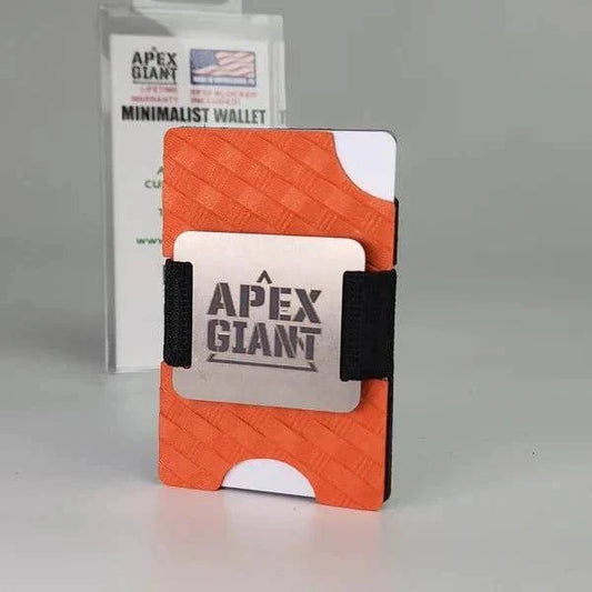 Wallet - Basket Weave Hunter Orange - APEX GIANT - Hilltop Packs LLC