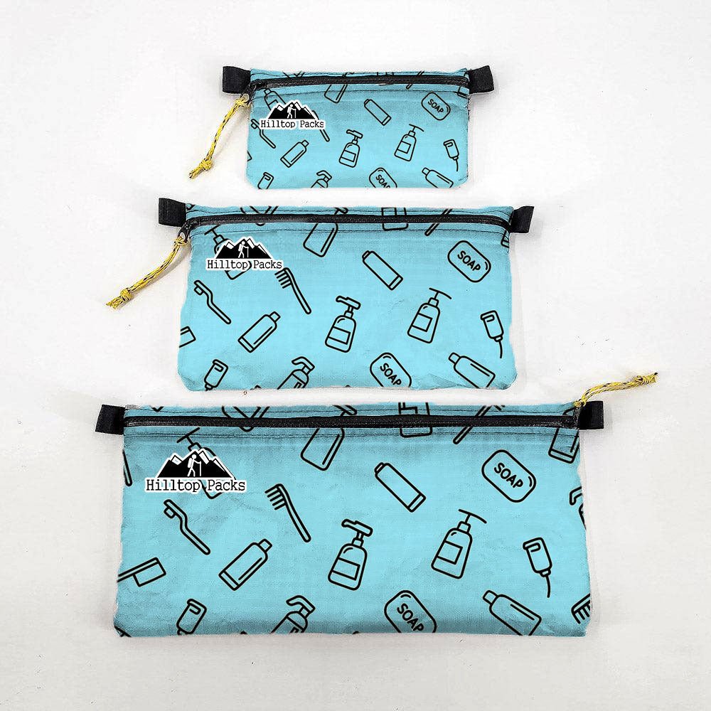 Zipper Pouches KIT Patterns Ultralight D50T fabric - Hilltop Packs LLC