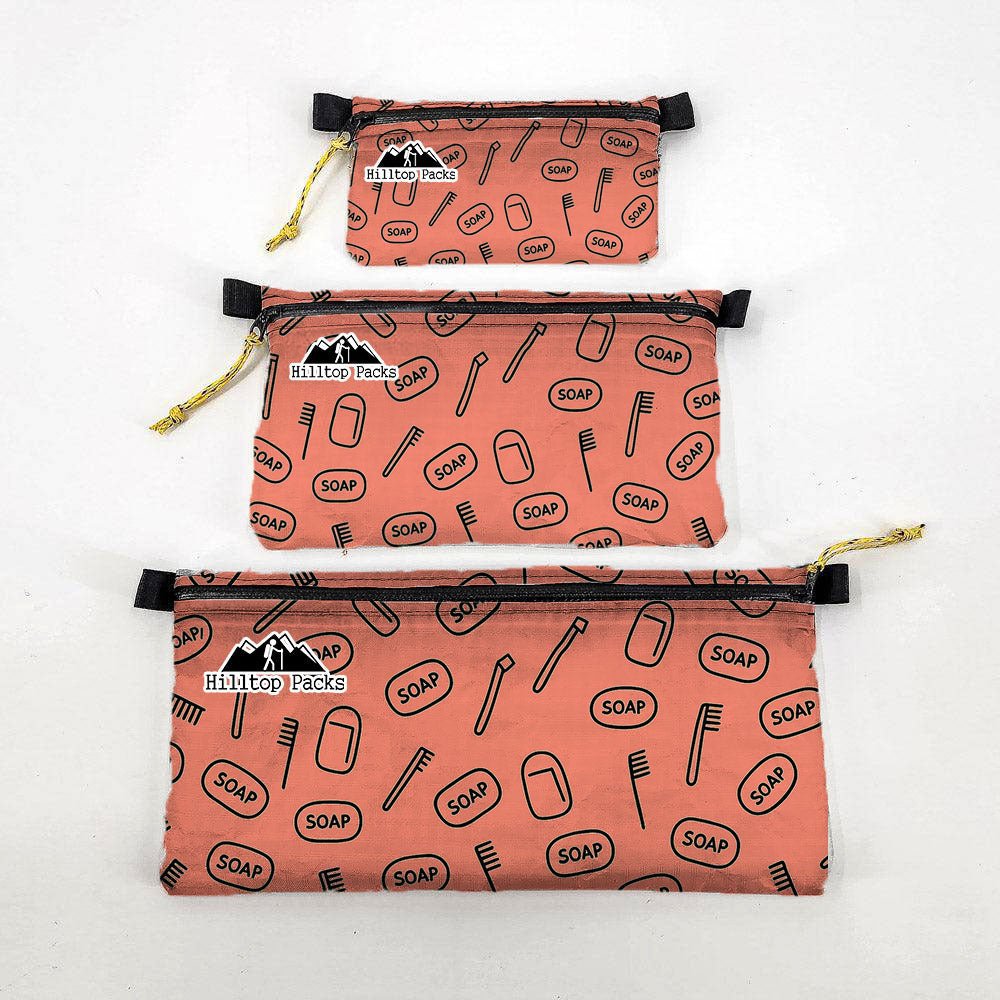 Zipper Pouches New Patterns Ultralight D50T fabric - Hilltop Packs LLC