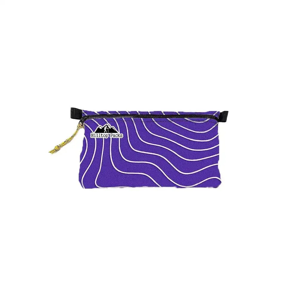Zipper Pouches TOPO Patterns Ultralight D50T fabric - Hilltop Packs LLC