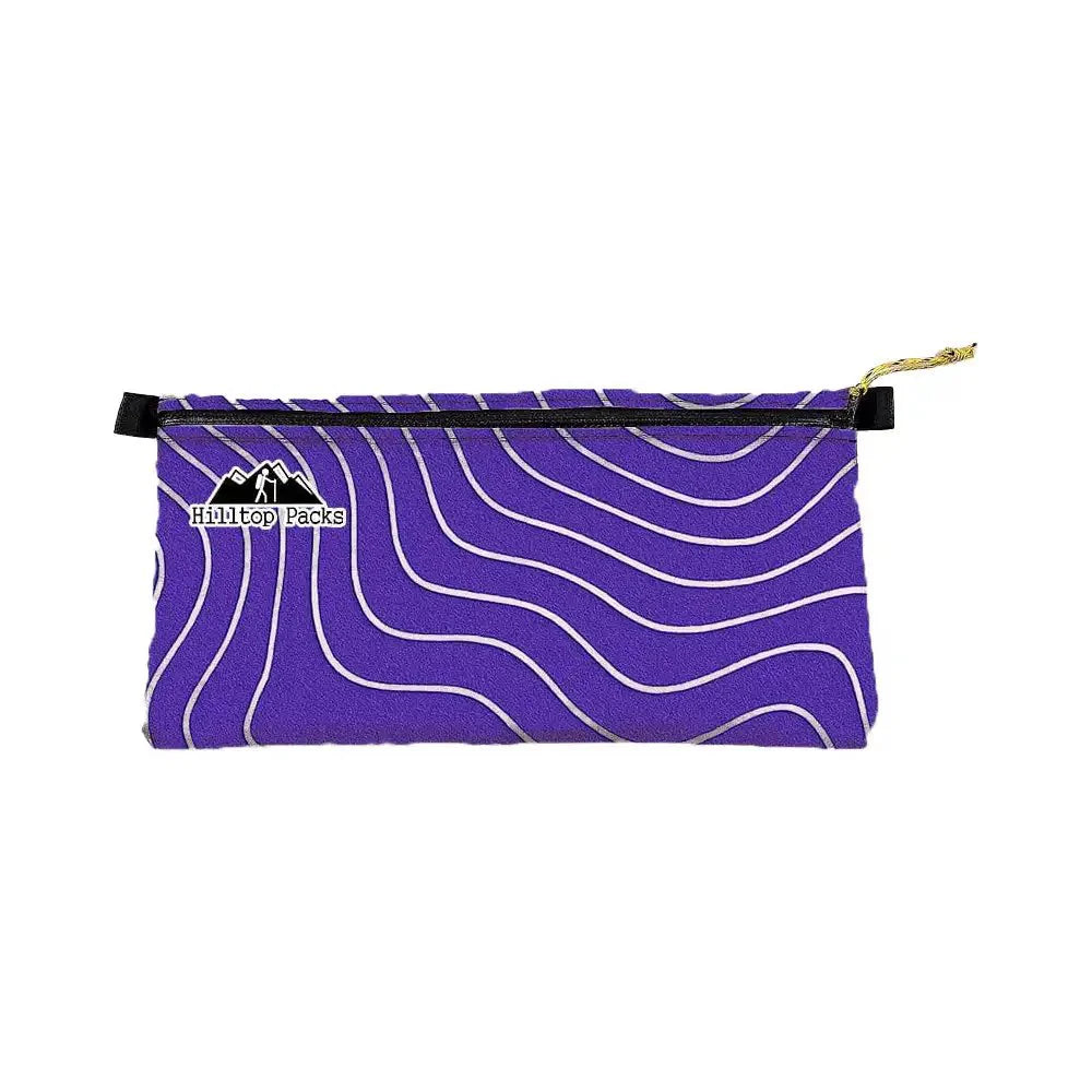 Zipper Pouches TOPO Patterns Ultralight D50T fabric - Hilltop Packs LLC